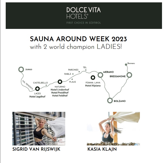 All round Sauna week at DolceVita hotels Südtirol